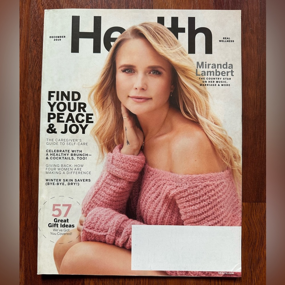 Health Magazine - Miranda Lambert - December 2019